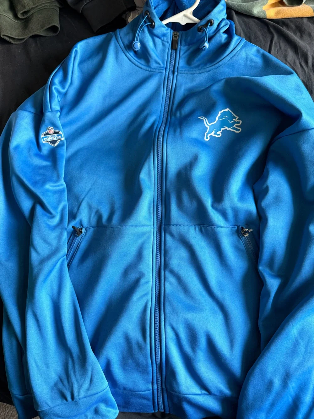 Bright Blue Detroit Lions Zip-Up Hoodie